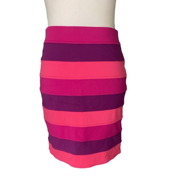 Lilly Pulitzer Cheyenne Banded Striped Pencil Slip Skirt in Passion Pink - S - Picture 2 of 11